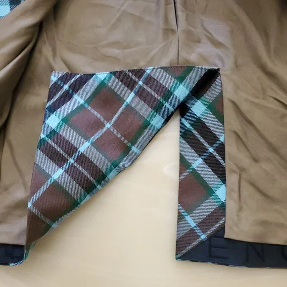 Givenchy Vintage 90's Multi-Color Plaid Women's Wool Blazer Logo Buttons Size 44 - Picture 9 of 16